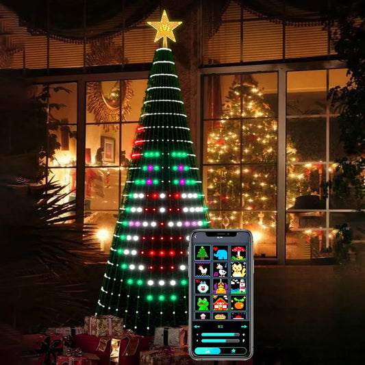 Christmas Tree Star Lights Smart RGB Christmas Light with Remote Timer - Main View