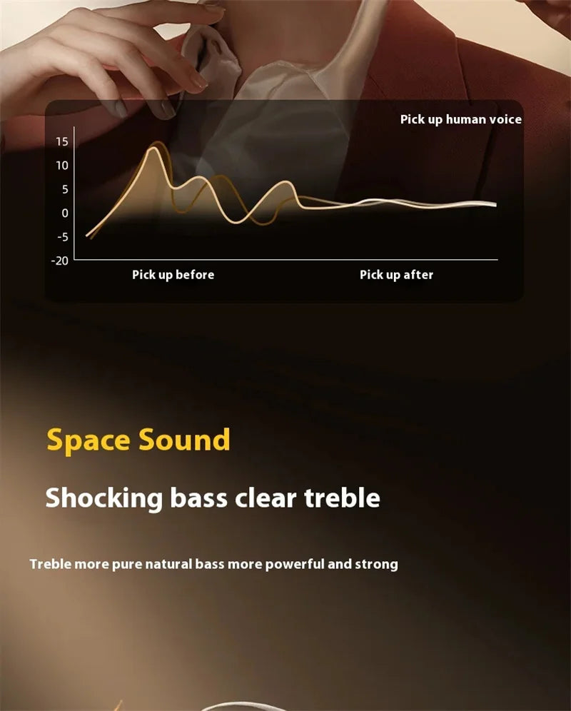 YAMAHA New Wireless Bluetooth Earphones Digital Display Call