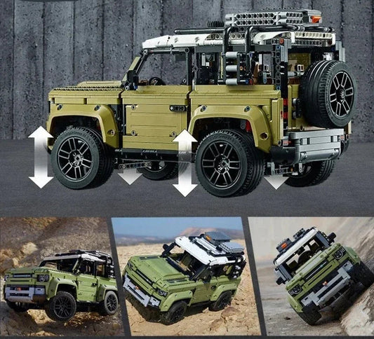 2573PCS Technical Land Off-road Defender Classic Car Building Blocks 4 - Side View