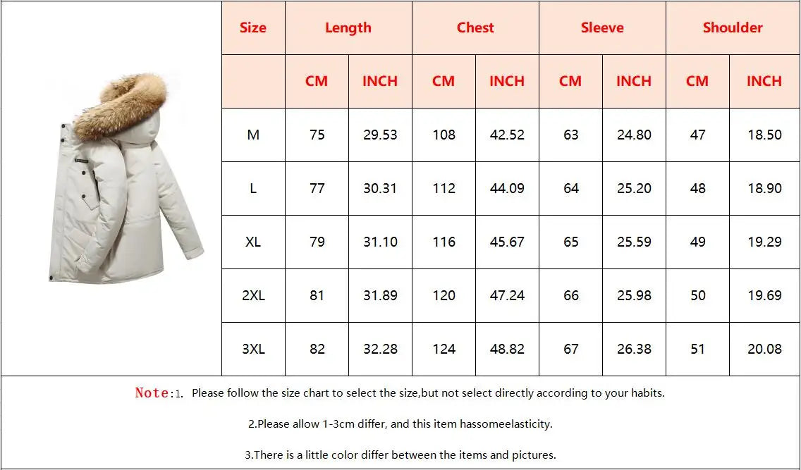 Winter Down Jacket Men -30 Degree Large Fur Collar Warm Hooded Puffer Thicken Parkas Luxury Brand Mi - Gallery image 18