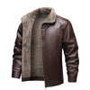 Winter Fleece-lined Leather Jacket Men 2025 New Coat Men's Top Windproof Leisure Mens Streetwear Zip