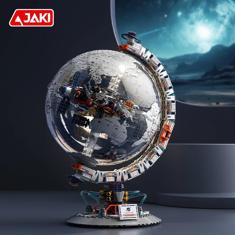 CK003 Space Tide Play series Dawn Dawn Globe collectible grade building blocks assembled adult student educational toys - Usage Context Display