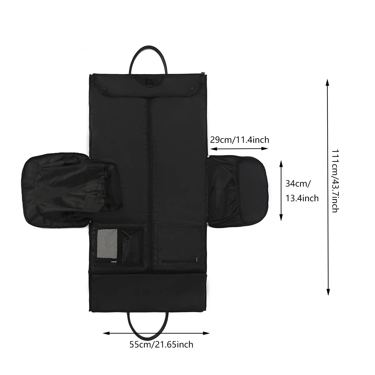 Leather oil wax pattern foldable and expandable multifunctional