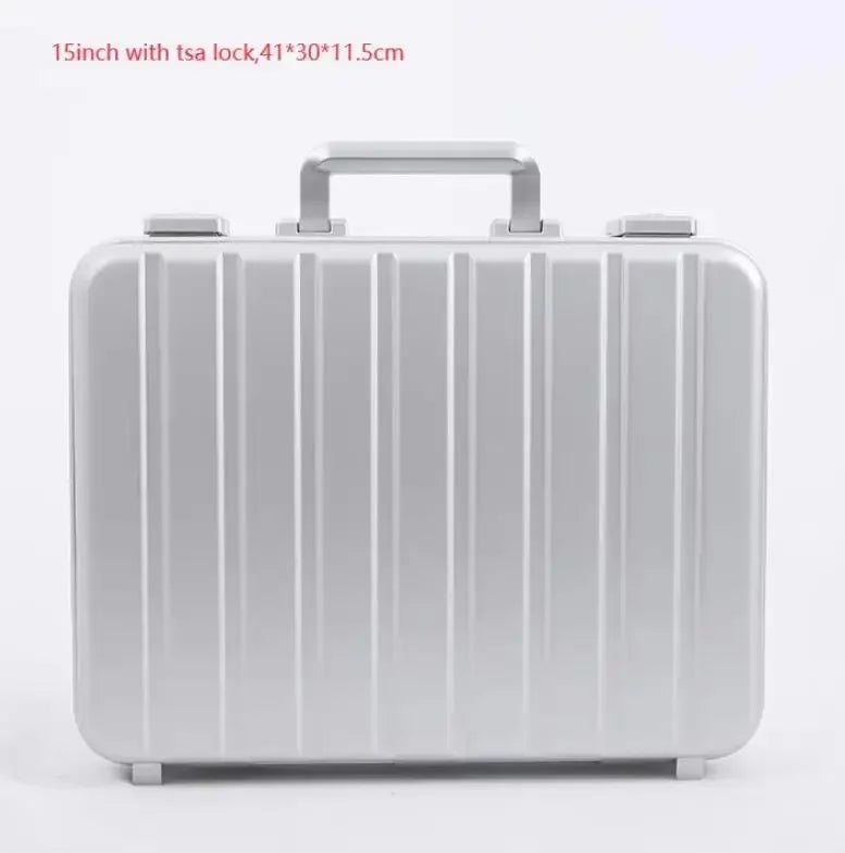 13”15 Inch New Aluminum Briefcase Toolbox Laptop case Business Box With Lock - Gallery image 17