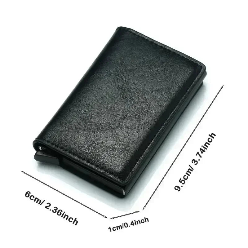 Rfid Aluminum Men Wallet Card Holder Purse Carbon Fiber Men Business