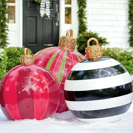 60cm Outdoor Christmas Inflatable Decorated Ball PVC Giant Big Large B - Main View