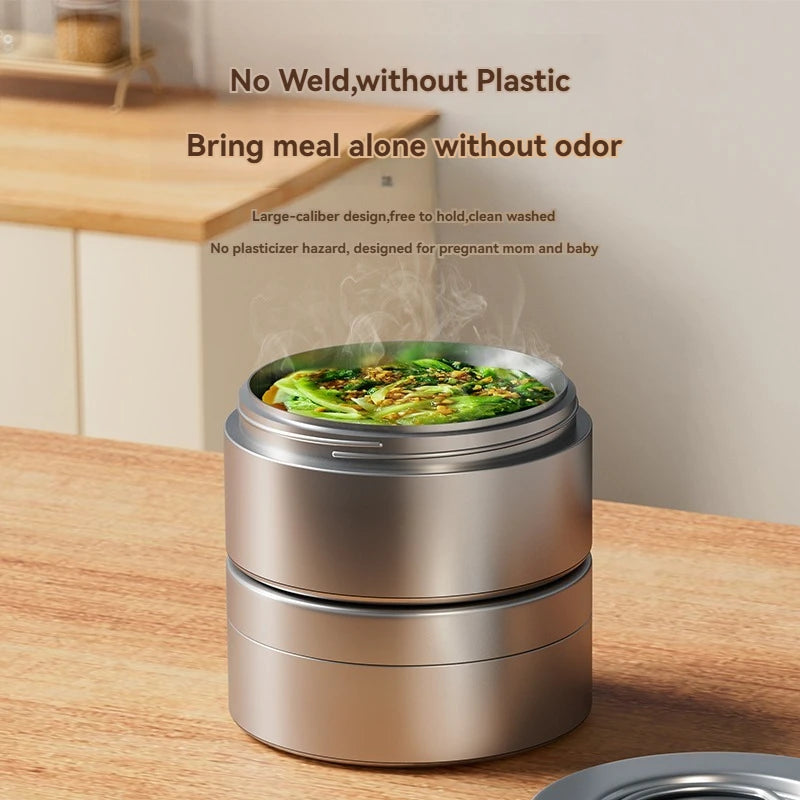 Stainless Steel Lunch Box, Large Capacity, Outdoor Bento Box,