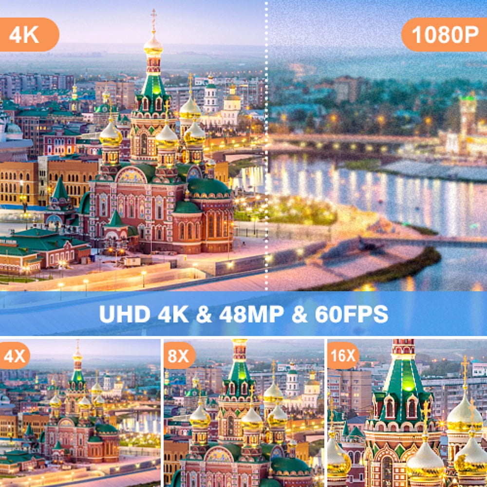 4K Video Camera Camcorder 48MP UHD WiFi IR Night Vision Vlogging