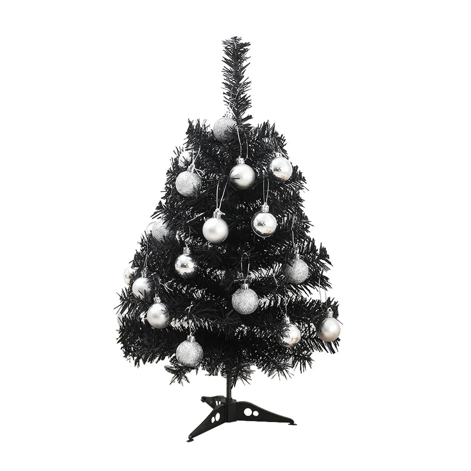 Christmas Tree, Lighted Tabletop Artificial Xmas Tree, Small Tree Ligh - Back View