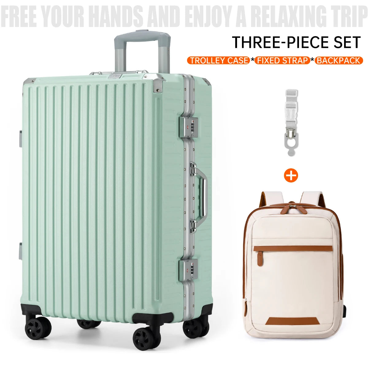 Trolley Luggage 20 24 26 28 Inch Aluminum Frame Rolling Luggage Case USB Travel Suitcase on Wheels C - Gallery image 16