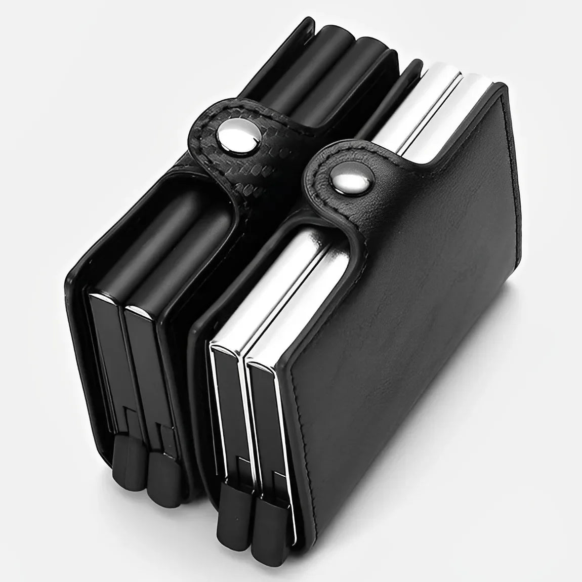 Double Layer Anti-Theft Card Case with RFID Blocking - Carbon Fiber