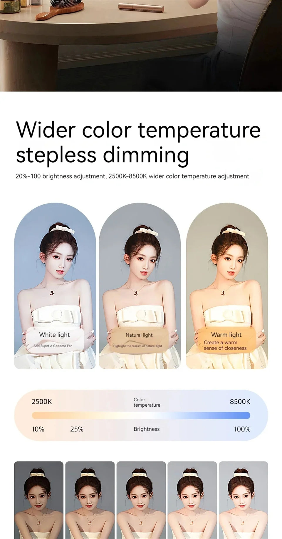 New Handheld Ring LED Rechargeable Fill light Mobile Phone Live