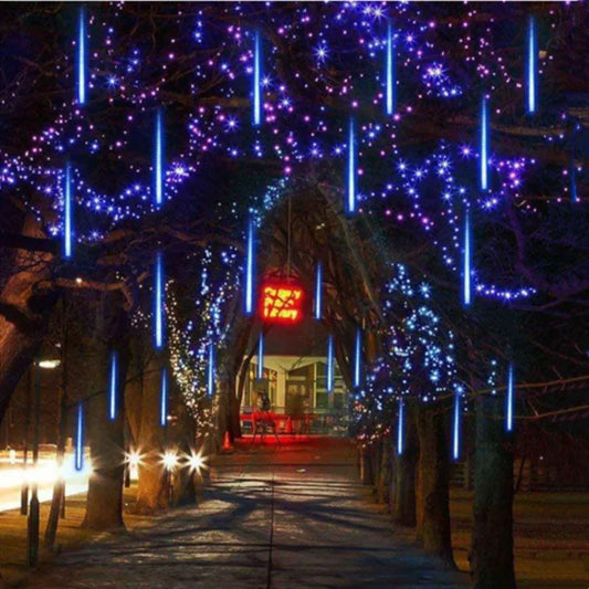 Christmas LED Meteor Garland Festoon Holiday Strip Light Outdoor Water - Front View