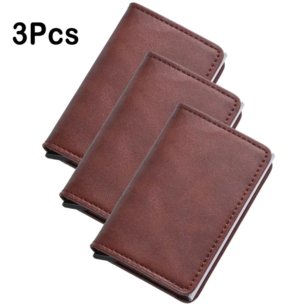 Rfid Aluminum Men Wallet Card Holder Purse Carbon Fiber Men Business