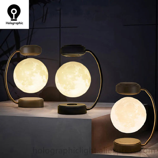 Magnetic Levitating 3D Moon Lamp LED Night Light Rotating Wi...