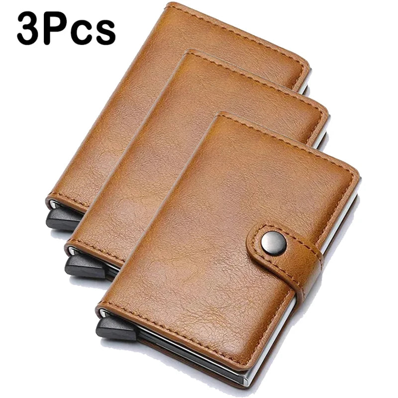 Rfid Aluminum Men Wallet Card Holder Purse Carbon Fiber Men Business