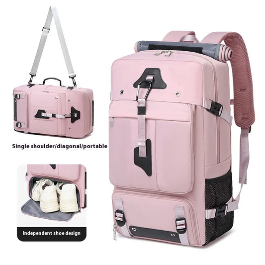55L Large Capacity Travel Bag For Men 15.6 Inch Laptop Suitcase Backpa - Front View