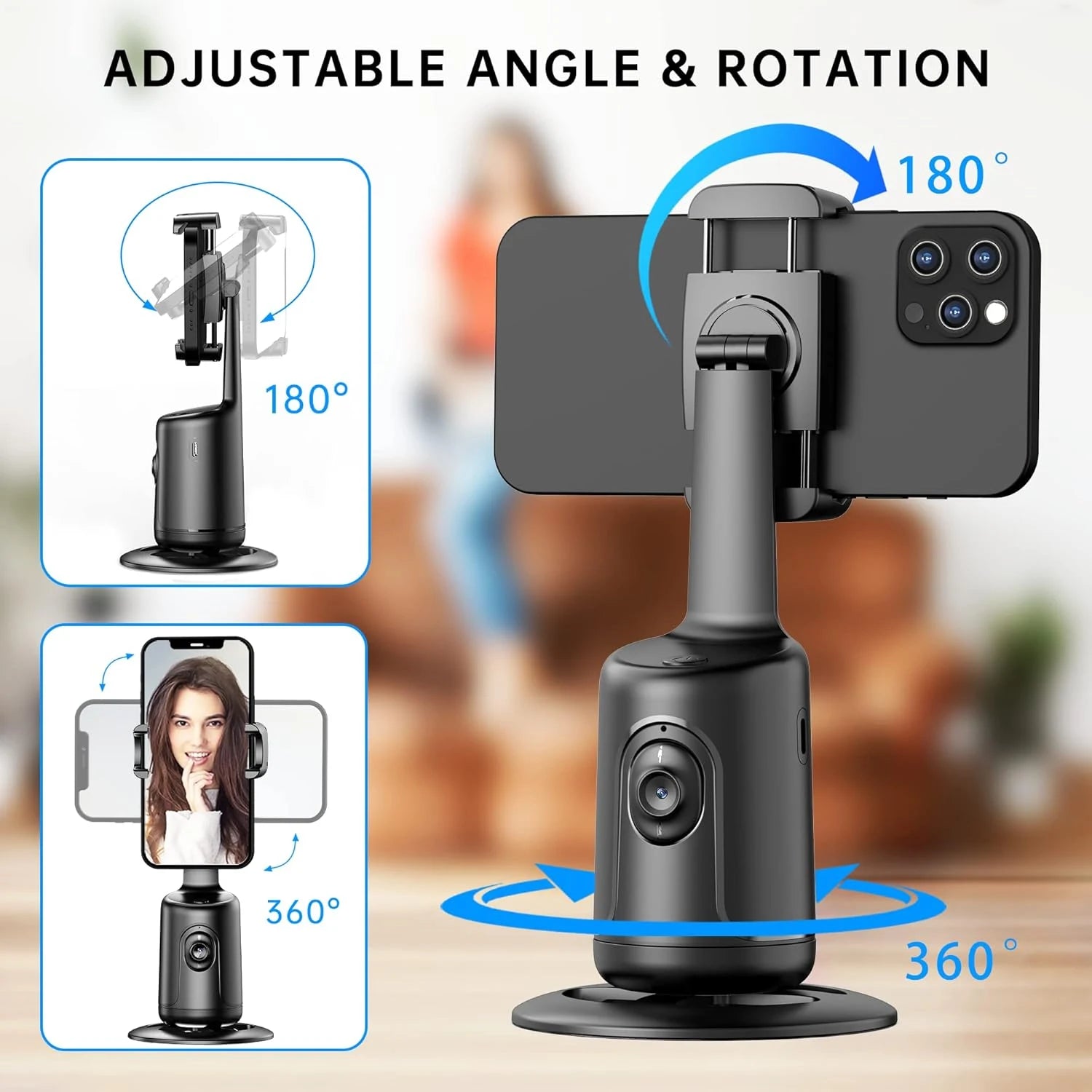 AI Auto Tracking Phone Holder - 360° Smart Selfie Tripod - Additional View