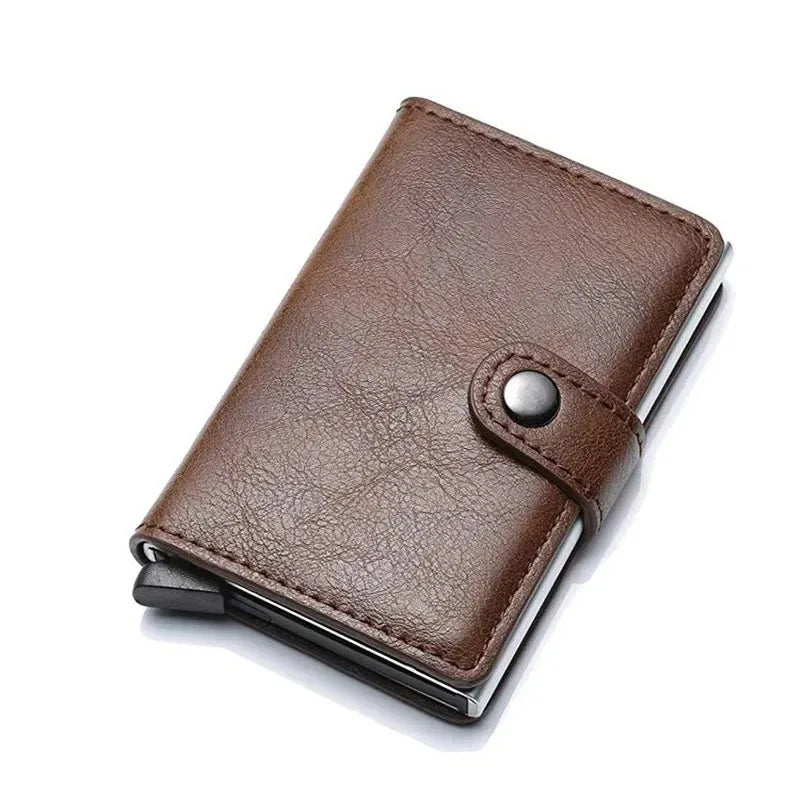 Rfid Aluminum Men Wallet Card Holder Purse Carbon Fiber Men Business