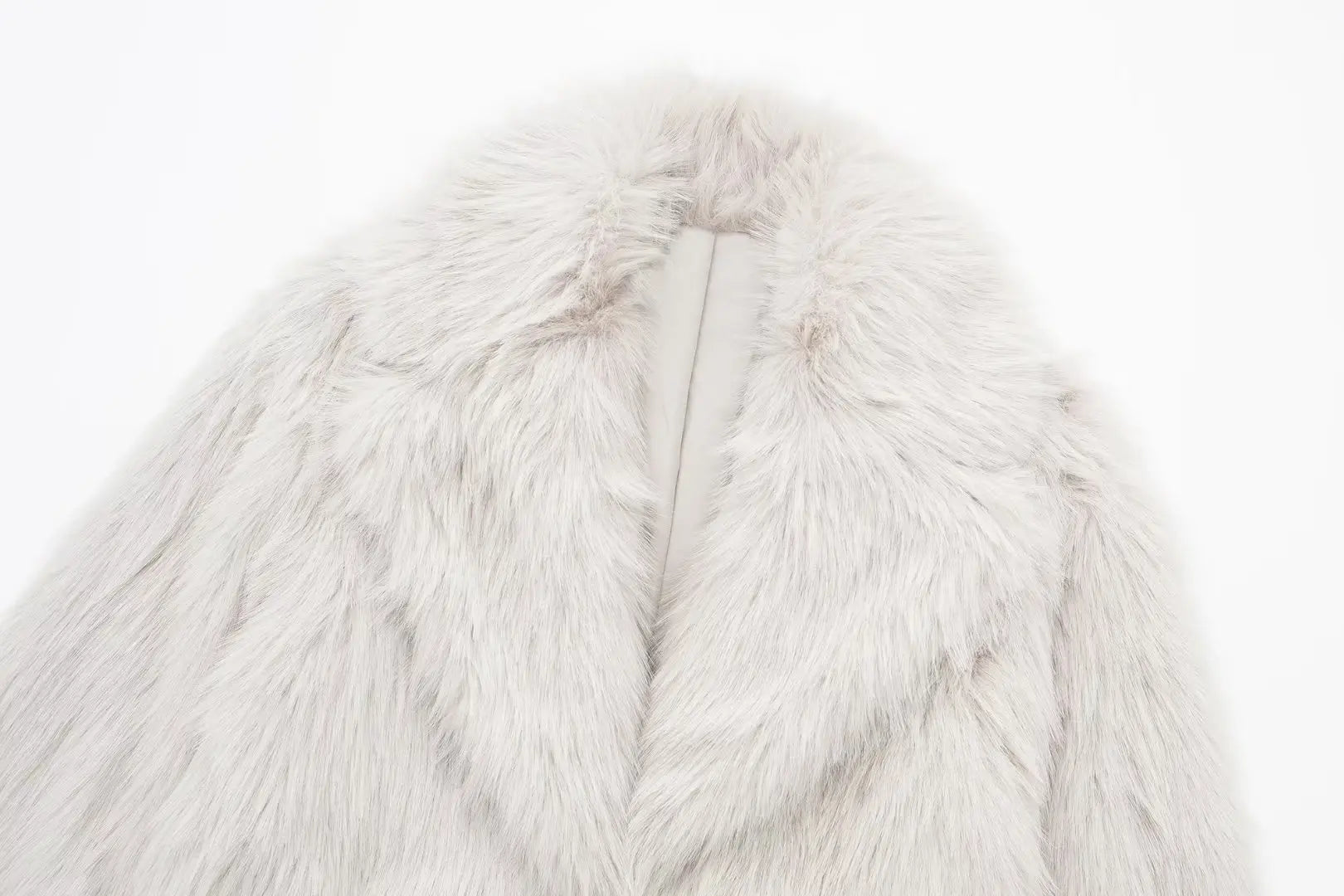 Faux Fur Coats Women Mid Length Turn Down Collar Coat Thick Warm Y2k Streetwear  - View 28
