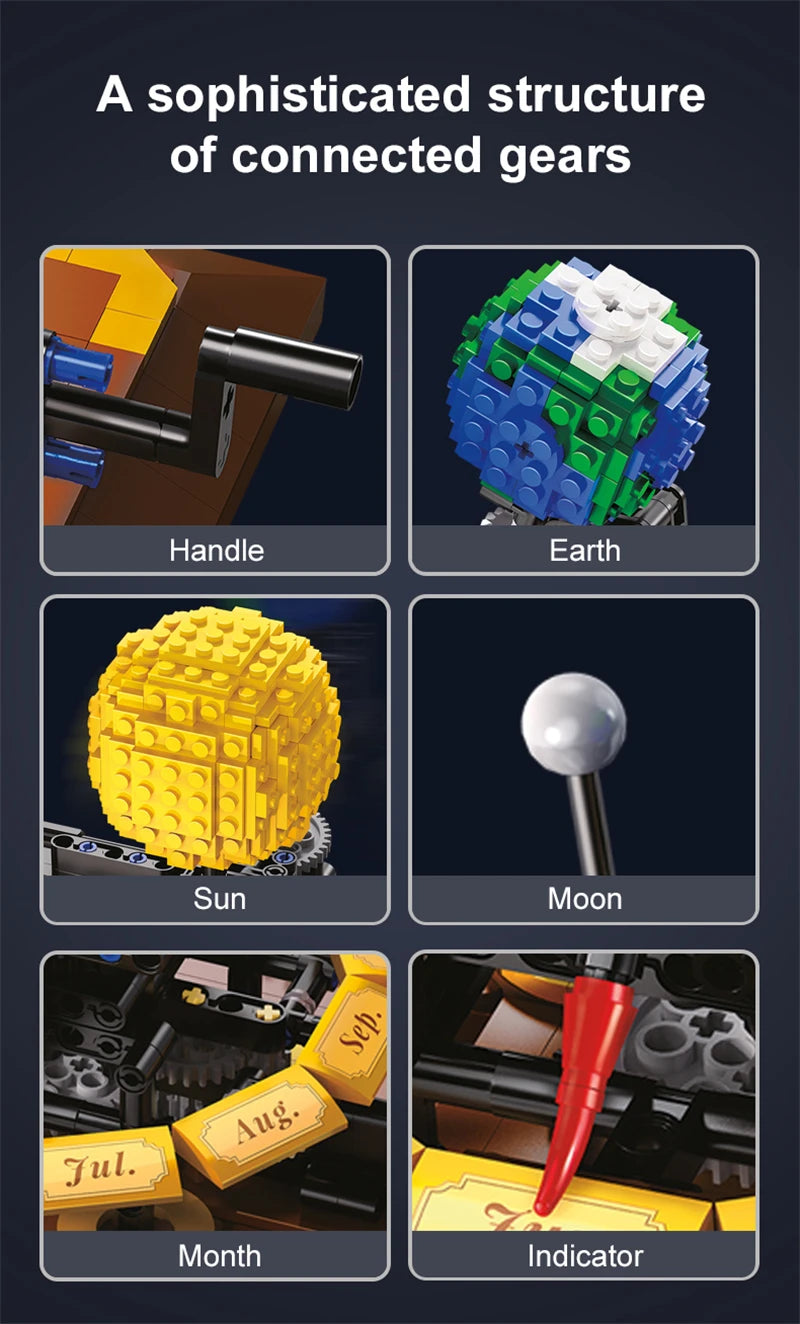 Cada 865PCS City Solar System Earth and Sun Clock Building Blocks Science Experiment Education Brick - Gallery image 10