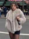 SIYANG 2024 Autumn Winter Women Casual Faux Fur Jackets Fashion Streetwear Solid - Side View