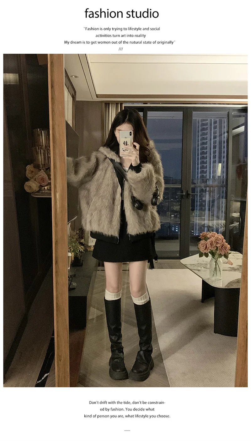 Double Sided Winter Coat Women Clothing Imitation Mink Fur Fur Hooded Cotton Jacket Female Warm Cott - Gallery image 7