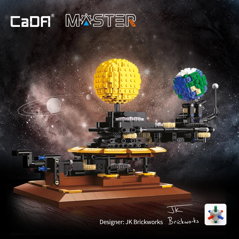 Cada 865PCS City Solar System Earth and Sun Clock Building Blocks Science Experiment Education Brick - Additional view