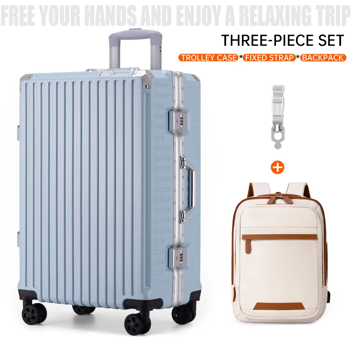 Trolley Luggage 20 24 26 28 Inch Aluminum Frame Rolling Luggage Case USB Travel Suitcase on Wheels C - Gallery image 19