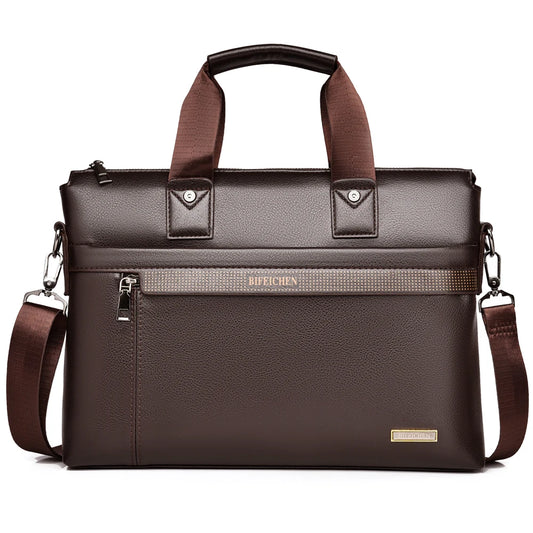 2024 New Luxury Brand Man Handbag Leather Laptop Briefcase Business