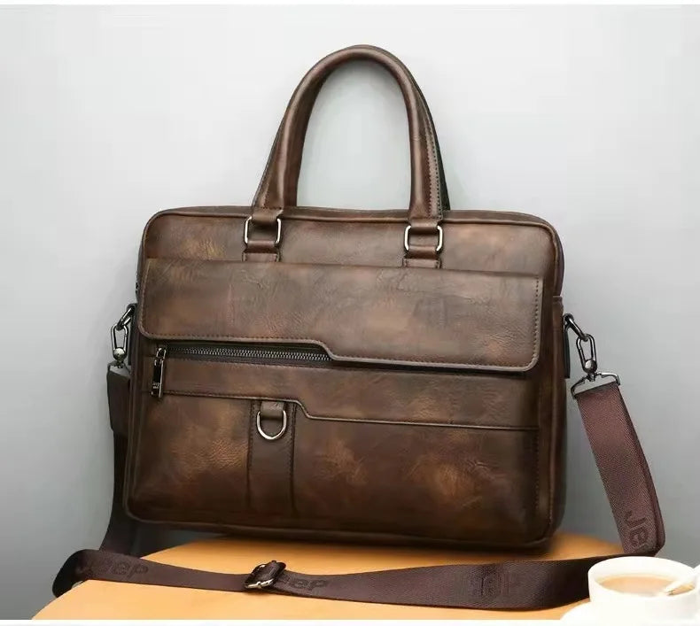 Luxury Brand Business Briefcase Men Leather Handbag For Man