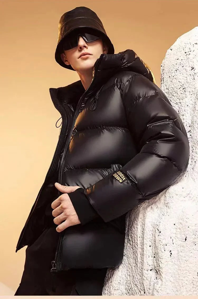 Down Jacket Men Waterproof - Luxury Hooded Goose Feather Puffer - Product Details