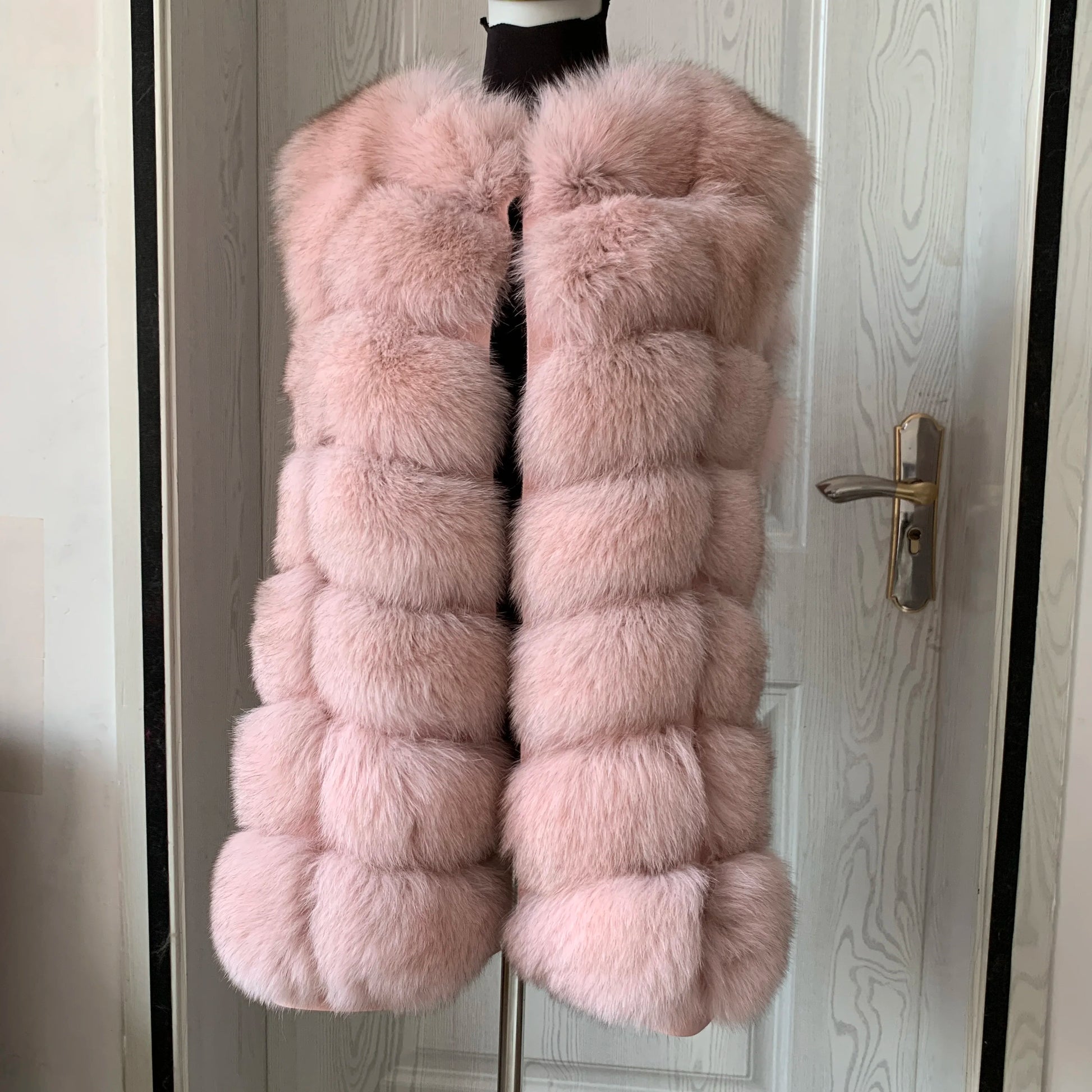Natural fox fur vest ladies winter autumn coat warm vest made of natural fur wom - View 22