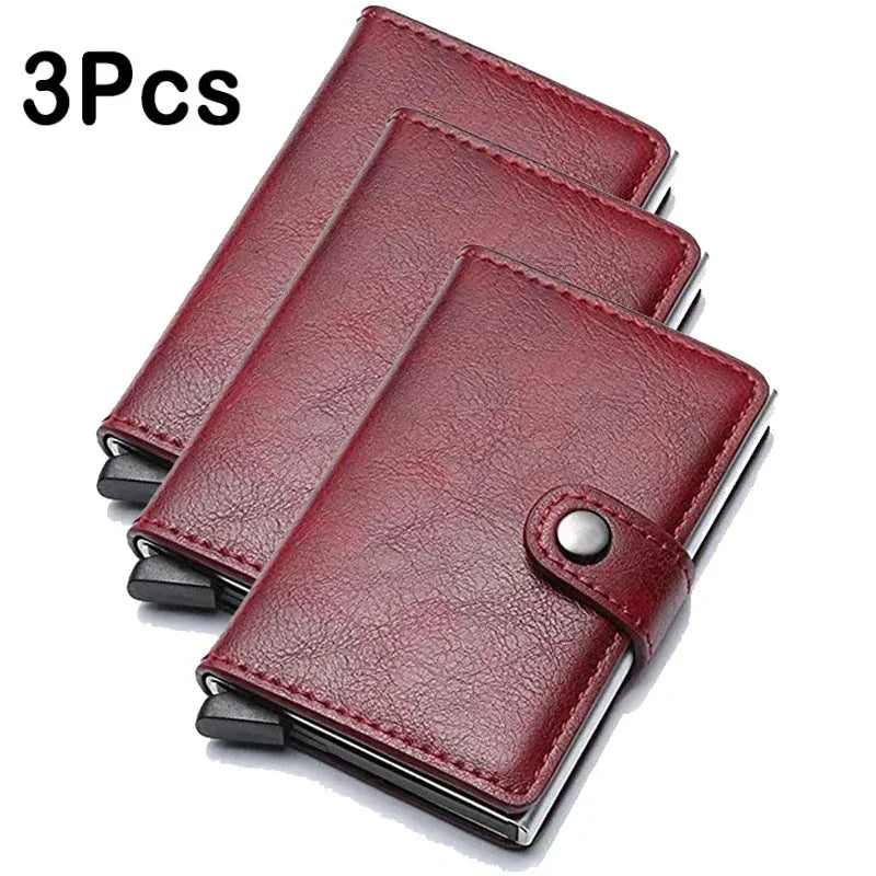 Rfid Aluminum Men Wallet Card Holder Purse Carbon Fiber Men Business