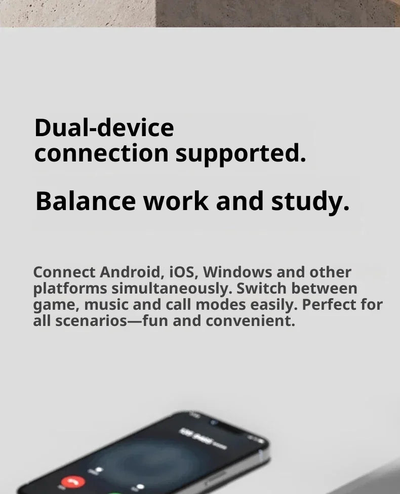 IKF R2 Retro Wireless Headphones Stereo Bass Sport Noise Reduction