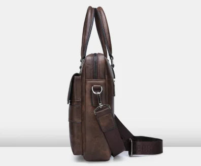 Multiple Pockets Briefcase Men's Large Capacity Office Shoulder Bag