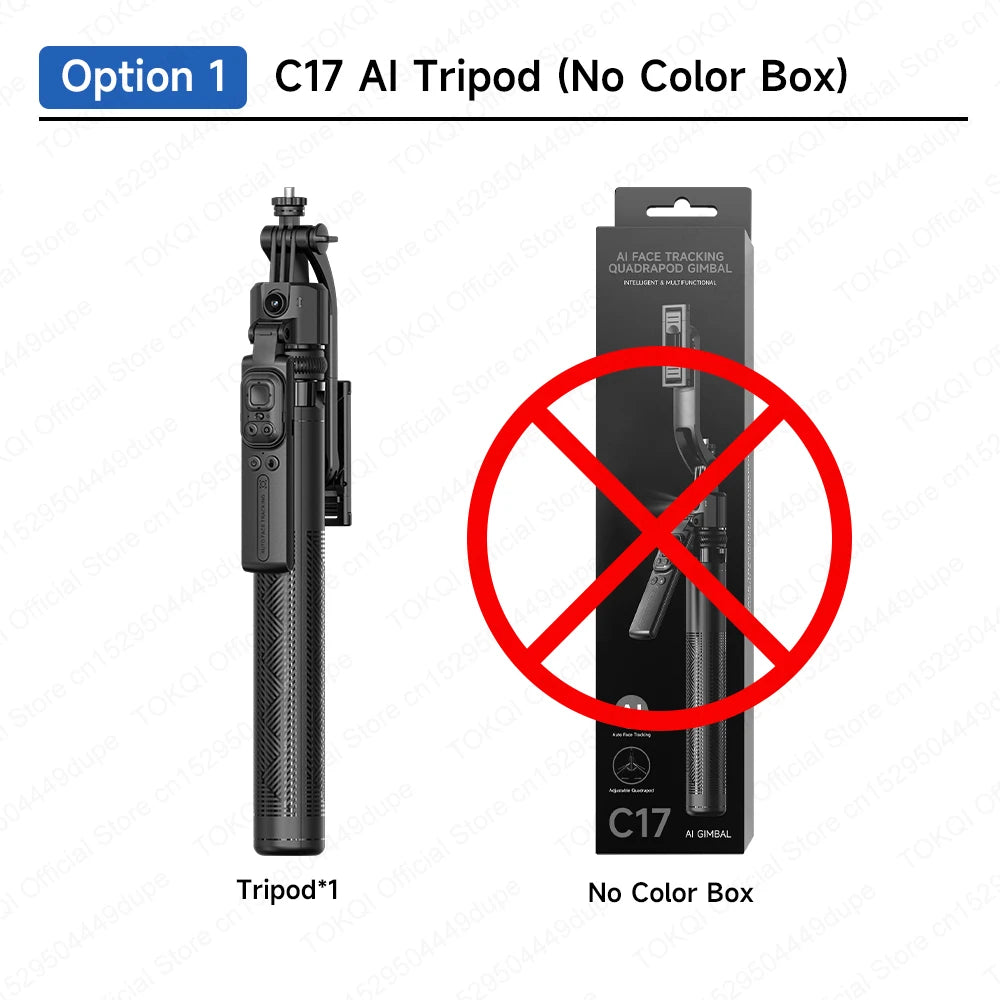 AI Tracking Gimbal - 360° Auto Rotate Selfie Stick | TOKQI - View 28