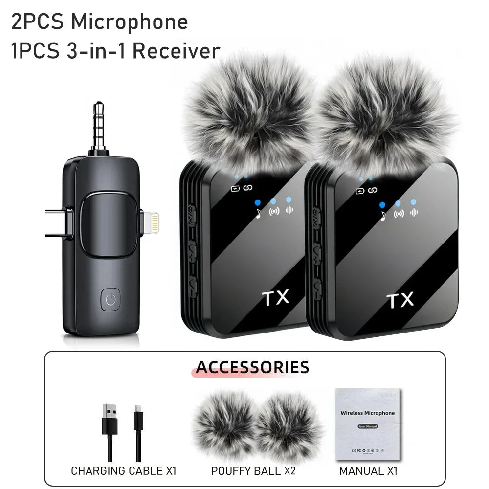 Wireless Lavalier Microphone for Camera,iPhone,Android,Microphone Reverb Sound Video Recording Podcast Noise Reduction Clip mic - Product Image 15
