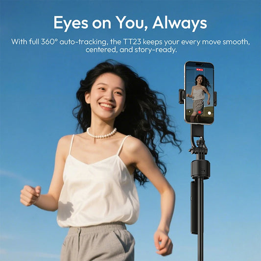 Ulanzi TT23 Auto-Tracking Selfie Stick Tripod for Travel Vlo...