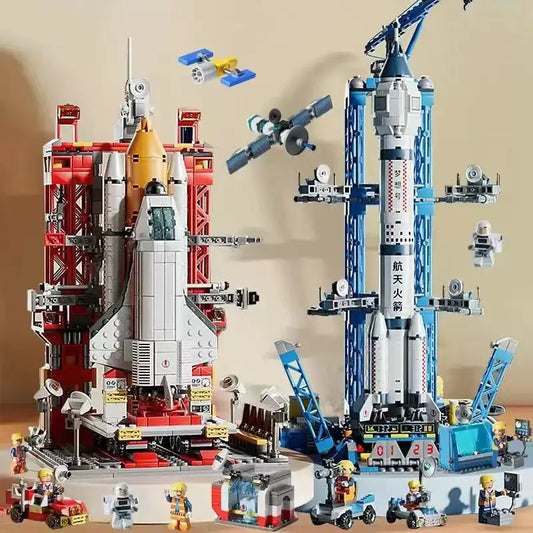 MOC Aerospaces Building Blocks Manned Rocket Craft Launch Center Space Spacecrafts Aviation City Mod