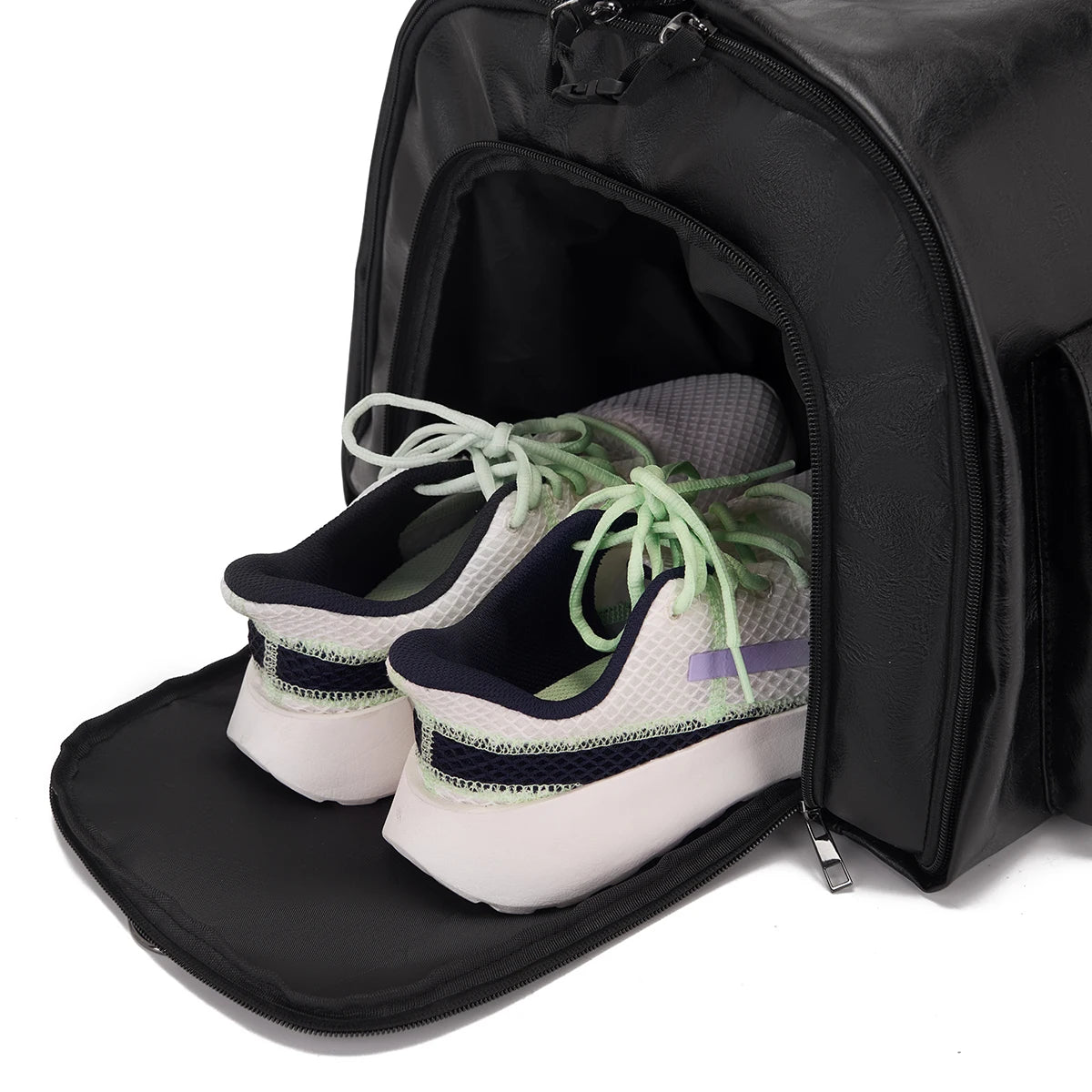 Leather oil wax pattern foldable and expandable multifunctional