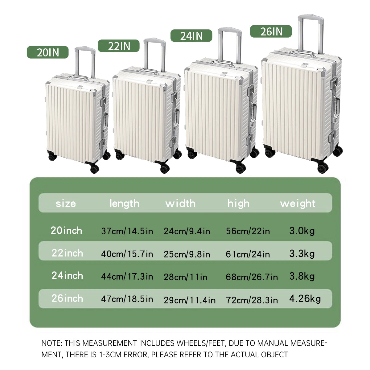 Trolley Luggage 20 24 26 28 Inch Aluminum Frame Rolling Luggage Case USB Travel Suitcase on Wheels C - Gallery image 10