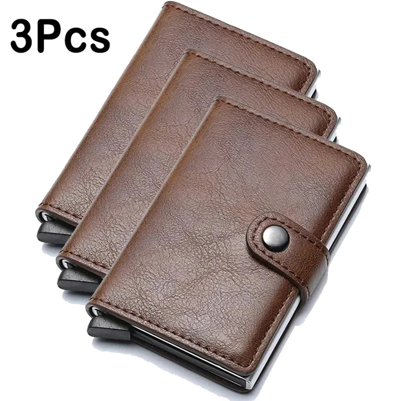 Rfid Aluminum Men Wallet Card Holder Purse Carbon Fiber Men Business