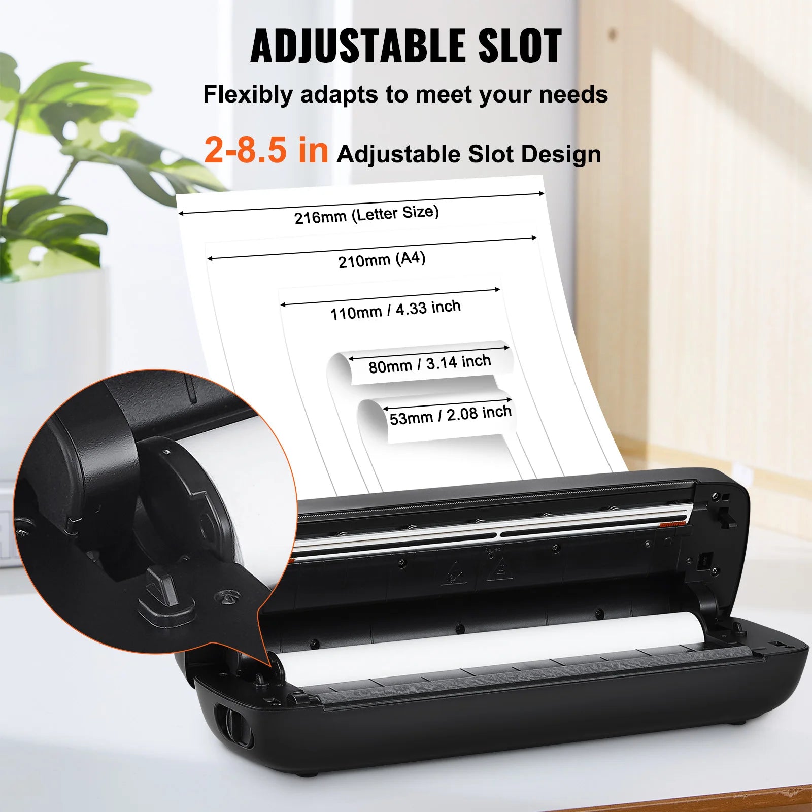 Portable Thermal Printer A4 - Bluetooth Inkless 2600mAh - Alternate Angle