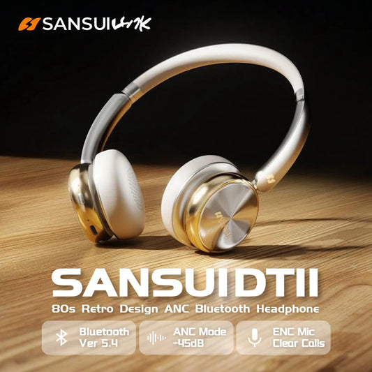 Sansui DT11 ANC Wireless Bluetooth 5.4 Headphone -45dB Active Noise