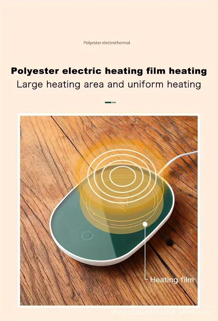 Thermostat Coffee Mug - 55℃ Ceramic Cup with Spoon | Gift - Product Image 10