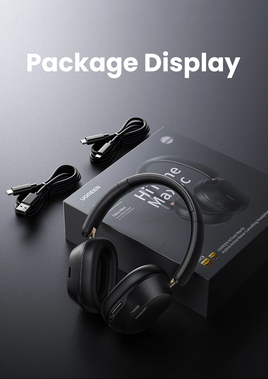 UGREEN Max5c Wireless Bluetooth Headphones ANC 43dB Active Noise
