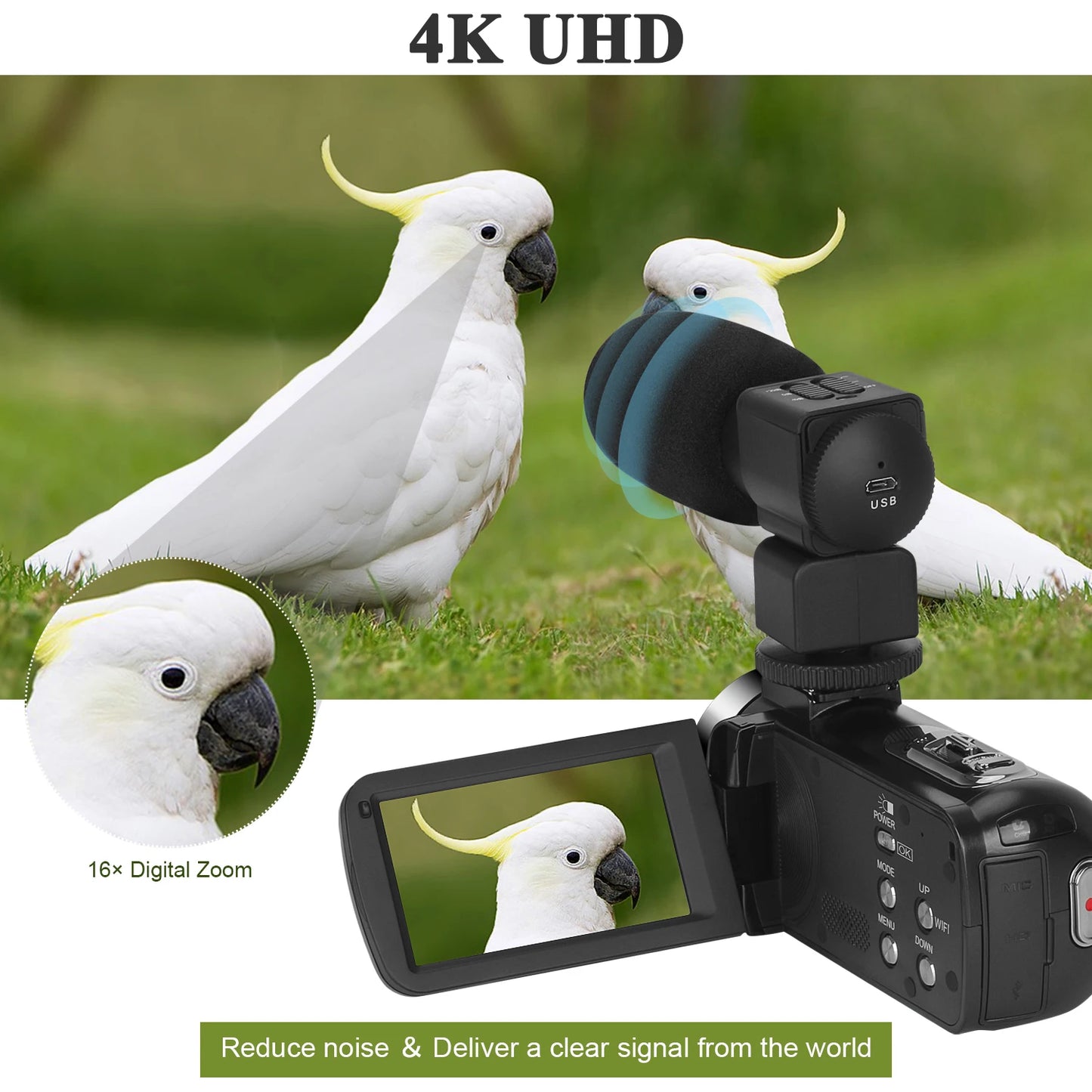Full 4K Camcorder Professional YouTuber Digital Video Cameras Live