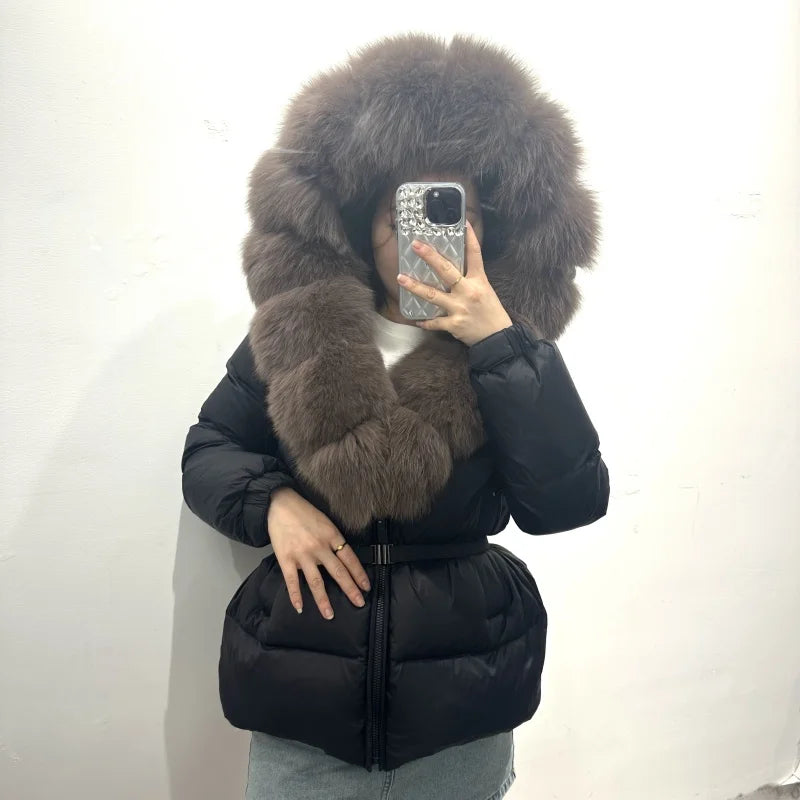 OFTBUY 2025 Winter Clothing Puffer Jacket Women Real Fox Fur Hooded Thick Warm 90% White Duck Down C - Gallery image 9