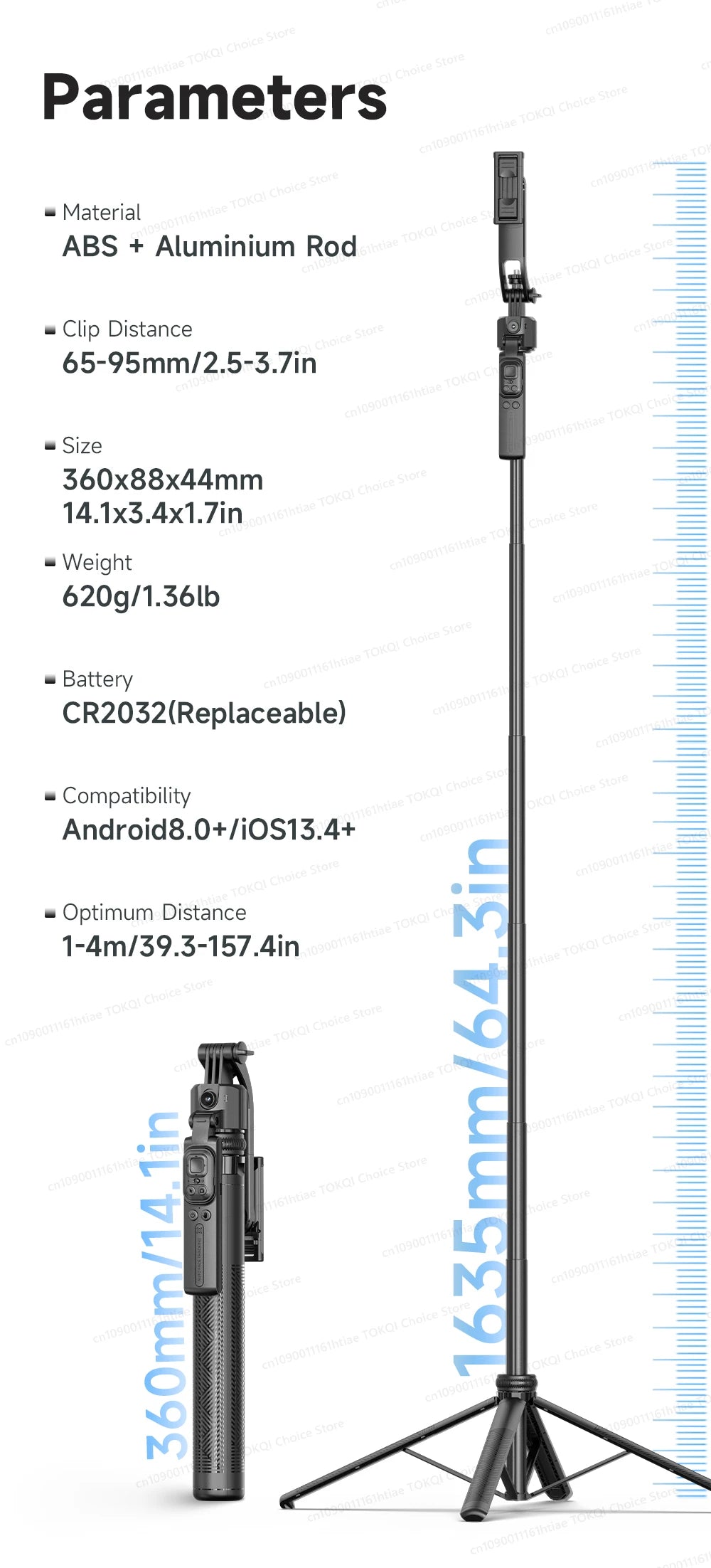 AI Tracking Gimbal - 360° Auto Rotate Selfie Stick | TOKQI - View 27